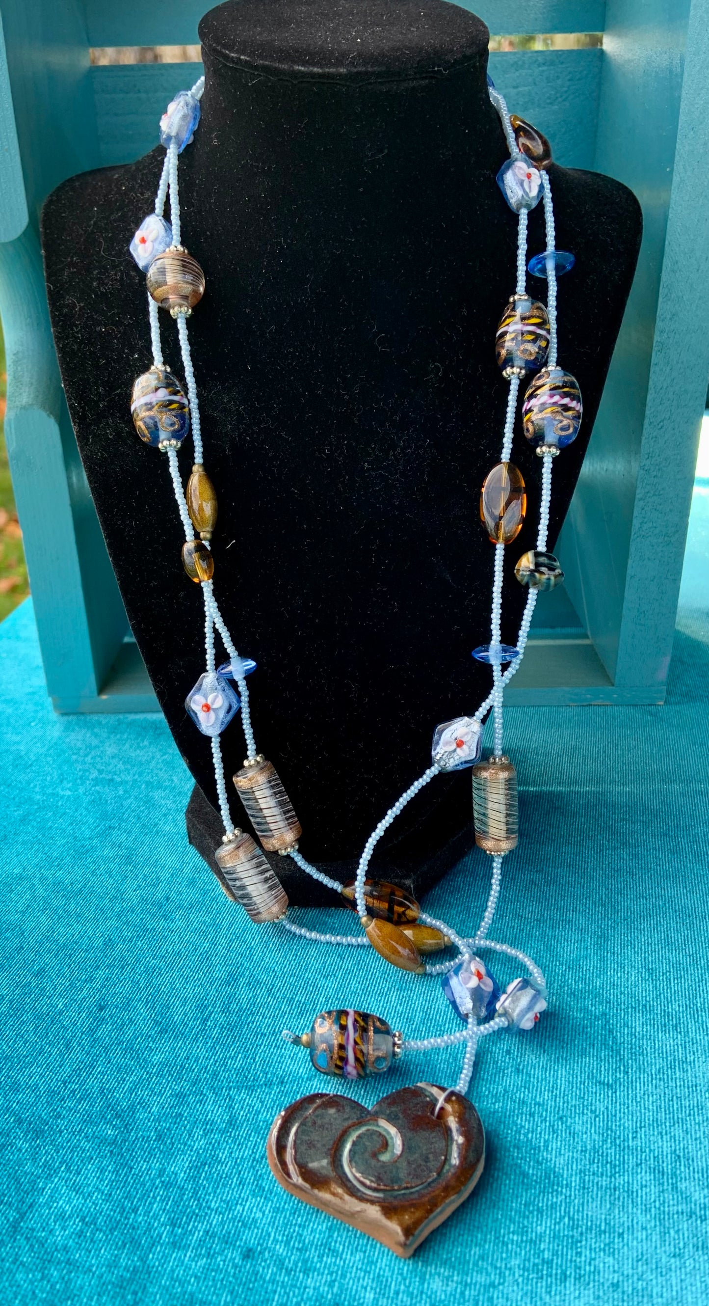 Ceramic Heart Convertible Necklace