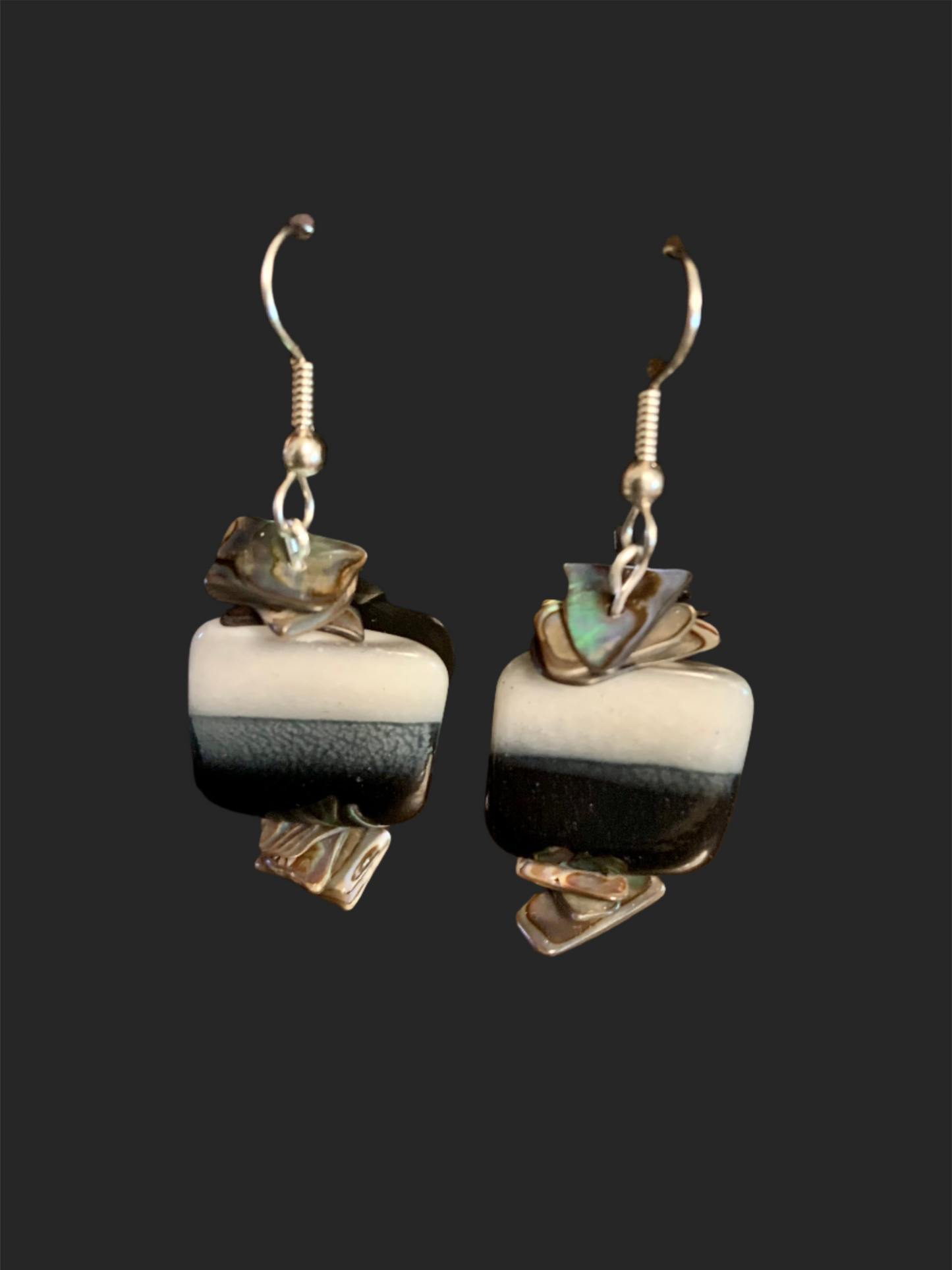 Glass and Shell Earrings