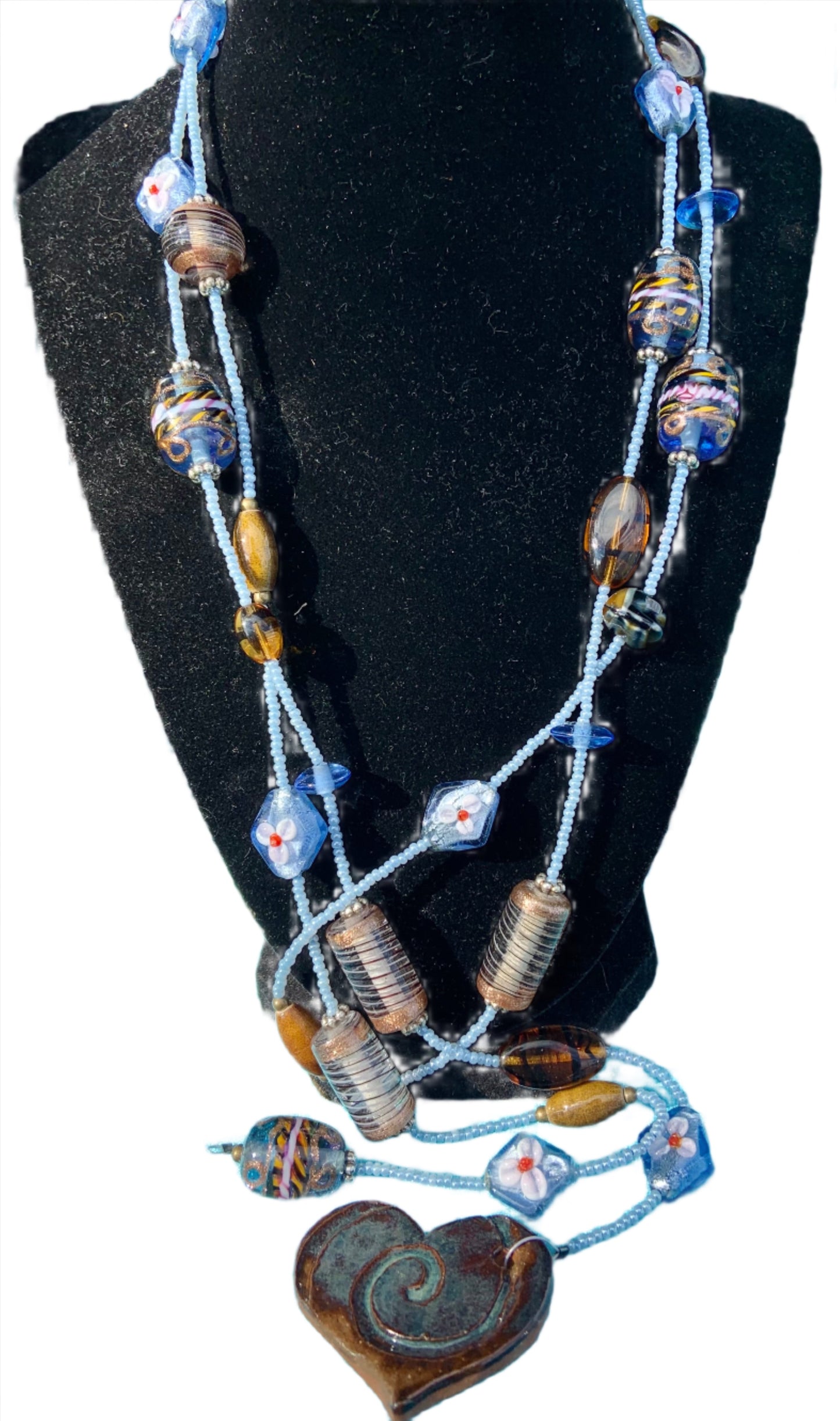 Ceramic Heart Convertible Necklace