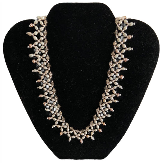 Pearl Beaded Collar Necklace