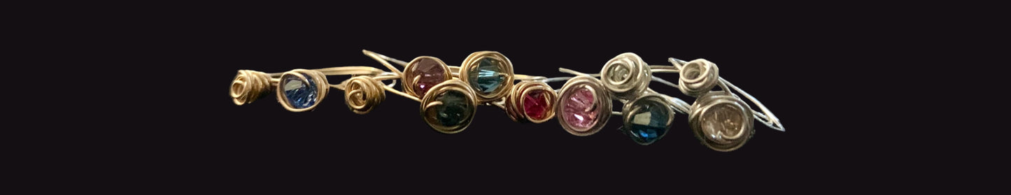 Rose Bud Wire Rings